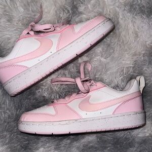 Nike Light Pink and White Low Top Sneakers - NWOT 5Y